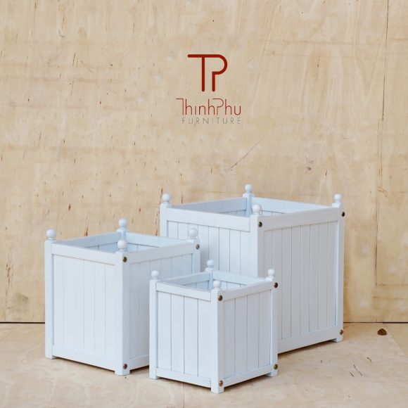 Square acacia planter TPFB-03 | THINH PHU FURNITURE