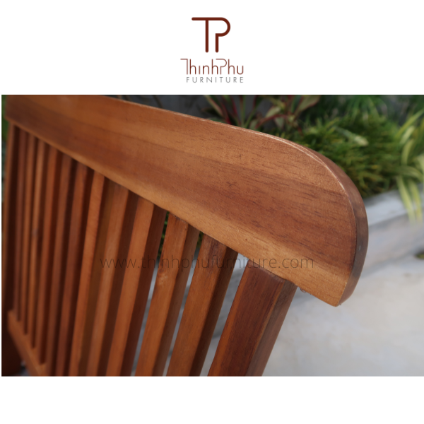 wood bistro chair detail